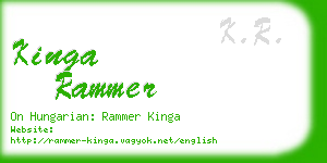 kinga rammer business card